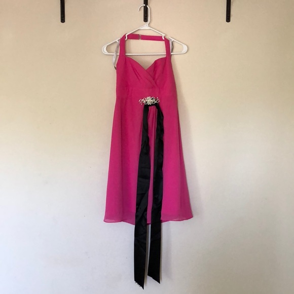 hot pink wedding dress